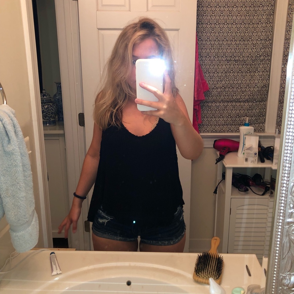 Black tank top